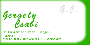 gergely csabi business card
