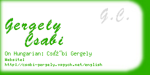 gergely csabi business card